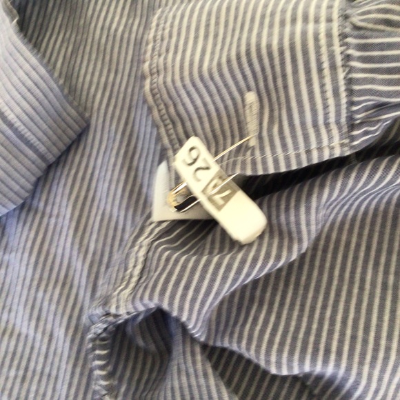 RAILS ELLA SLATE/WHITE PINSTRIPE BUTTON UP SHIRT WOMENS SIZE SMALL - Picture 11 of 13